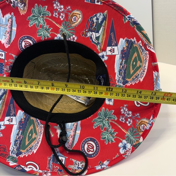Reyn Spooner x MLB Washington Nationals Tan Straw Sun Hawaiian Hat One Size - Picture 10 of 13